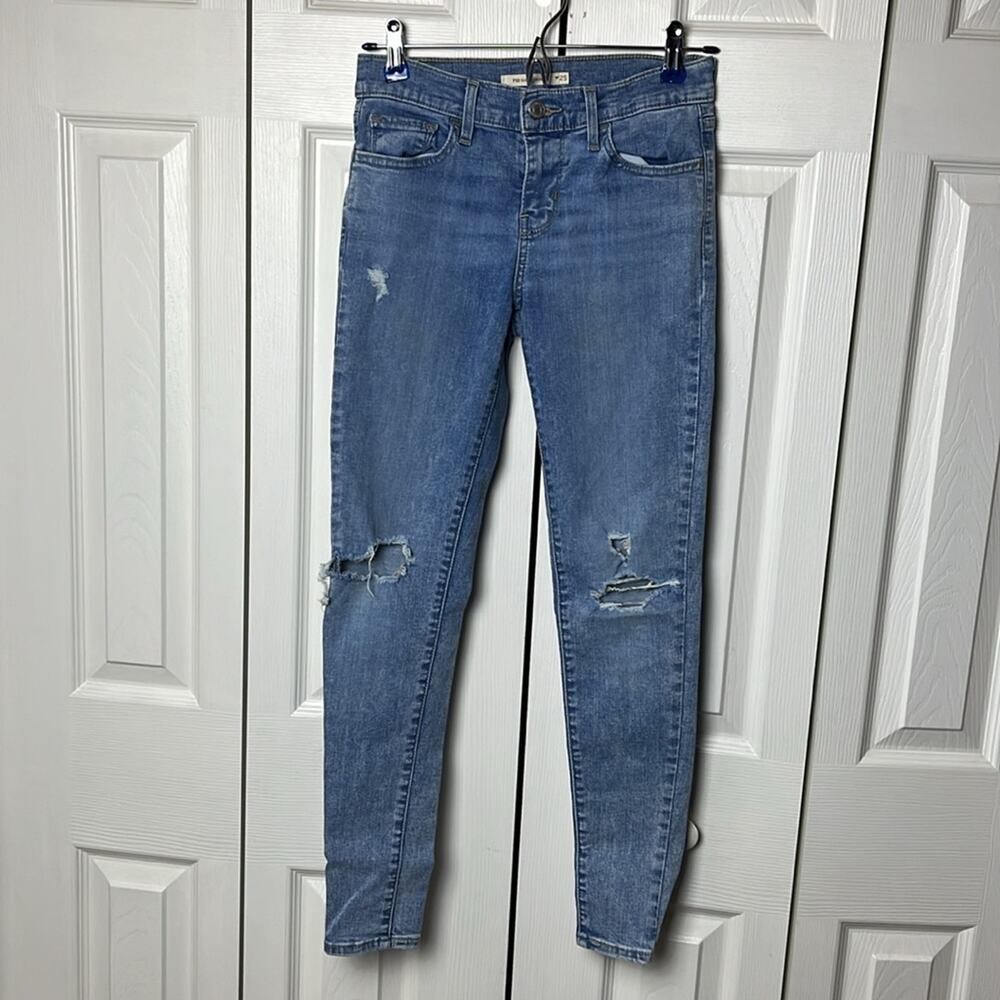 Levi’s Jeans Womens 25 Light Blue Levis 710 Super Skinny Jeans
